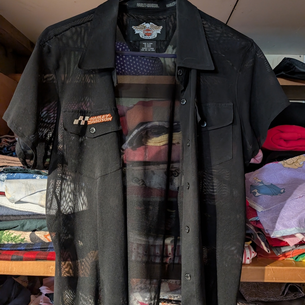 Harley-Davidson Black Button-Up Shirt